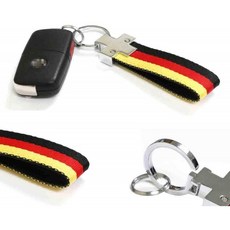 아우디 BMW 메르세데스 MINI 포르쉐 스마트 폴크스바겐 등과 함께 체인 링 호환이 가능한 iJDMTOY 독일 국기 스트라이프 나일, 단일옵션