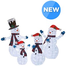 [코스트코] 25년 NEW LED 팝업 스노우맨 패밀리 세트 /LED 개수 600개/크리스마스 눈사람장식품/스노우맨 패밀리 세트/ 업소용 아파트단지/매장인테리어/