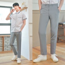 [하복] 스판 연그레이 교복바지남자