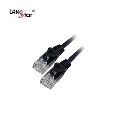 랜스타 CAT.5E UTP 다이렉트 랜선 LS-5UTPD 3m, 블랙, 1개