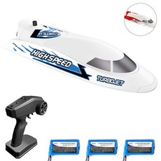 Flytec V008 30KM/h 2.4GHz 고속 RC 레이싱 보트 장난감, 배터리 3개