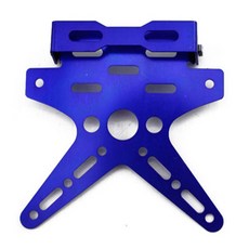 오토바이 번호판 랙 범용 전기 도금 CNC 알루미늄 합금 조정 가능한 프레임 커버, 04 파란, 1개