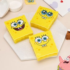 스폰지밥 수세미 스펀지수세미 주방수세미 거치대 홀더 세트