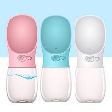 도매창고 Pb+ 휴대용 강아지 물병 애견 물통, 핑크, 1개