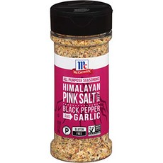 McCormick Himalayan Pink Salt with Black Pepper an McCormick 흑후추와 마늘을 곁들인 다용도 시즈닝 히말라야 핑크 소금 6.5온, 1개, 184g