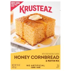 Krusteaz Honey Cornbread and Muffin Mix 15 Ounce (Pack of 6) Krusteaz 허니 콘브레드와 머핀 믹스 15온스(6팩), 425g, 6개