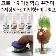 코로나 가정학습 꾸러미(손세정제 잔디인형 미니램프) RKT