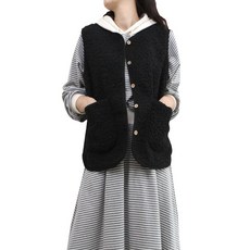 뽀글이 조끼 여성 조끼 후리스 겨울 조끼 베스트