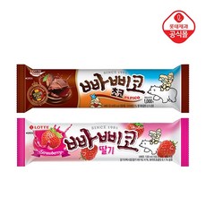 롯데푸드 아이스 빠삐코 딸기x10개+빠삐코 초코x10개, 상세페이지참조