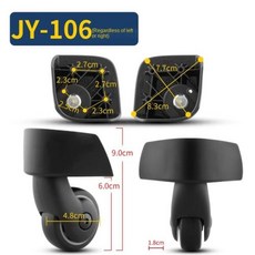 샘소나이트 호환 72 휠 트롤리 케이스 105 Y110 피팅, [02] JY106-1 wheel, 1개