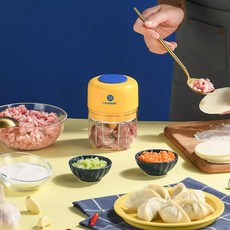 샤오미 LIOEN 충전식 터보차퍼 요리도우미 이유식재료/야채/마늘다지기 250ml, 1개