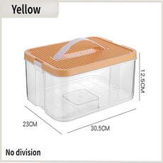 쌓을 빌딩 블록 보관함 장난감 정리함 보관 케이스 잡화 용기 화, 3.B-옐로우, 1개