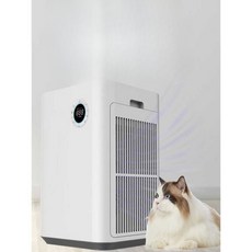고양이공기청정기 탈취제 애완동물 냄세 제거 꽃가루, 화이트 (스마트 WIFI)