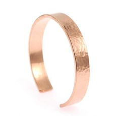 John Brana Handmade 보석 100 % Uncoated 단단한 구리 팔목에 의하여 10mm 넓은 망치로 쳐진 구리 팔목