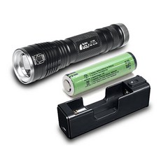 블랙울프 LC-858 미니줌세트 L2 CREE LED 캠핑등 (랜턴+18650 충전배터리+충전거치대), T6미니줌 2900세트