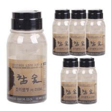 참숯 간장병 조미료병 양념통, 6개, 250ml