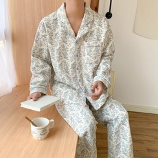 블루이지룩 커플누빔 파자마세트