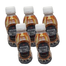 Black Sugar Bubble Milk Tea 350ml x 5ea 흑당버블티 사무실탕비실음료 회사간식, 5개