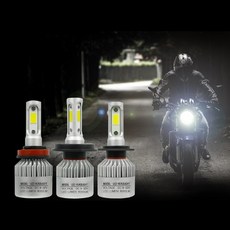 오토바이 바이크 LED전조등 8000루멘 H11 H8 H7 H4, H4 1개, 1개