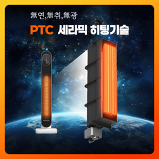 더에르 프리미엄 저소음 타워형 온풍기 회전형 리모컨 PTC 전기히터, HH-6727R