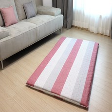 인터카마 순면 TC 양면 요매트+솜포함 S SS Q 100%자체제작, 1-2 스트라이프 레드