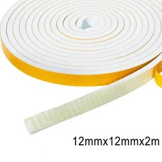 비산 방지 방수 자동차 찬장 도어 폼 스폰지 새시 날씨 도장 스트립 다양한 응용 제품 1개, 12mmx12mmx2m