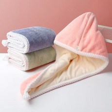드라이 헤어타올 흡수력좋은 욕실용 머리수건 부드러운, 상품선택, 핑크