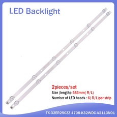 LED 백라이트 스트립 HUGO 32 인치 K320WDC1 A2 4708 K32WDC A2113N01 6LED 583MM TX 32ER250ZZ K320WDC2B K320WDC, 단일, 2LOT, 1개