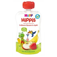 Hipp 이유식 딸기 사과 바나나 100g 12팩 만1세 이상 Squeeze bag Hippis strawberry-banana in apple, 12개