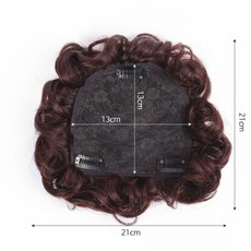 최근 생산한 탑커버 웨이브 정수리 부분가발 다크브라운 당일발송, 1개, 내용참조