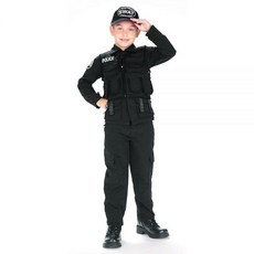 Young Heroes 아동용 SWAT 경찰 코스튬 미디엄