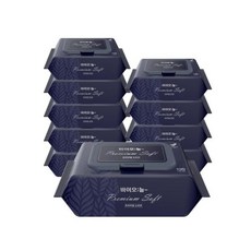 KOR 바이오늘 프리미엄 소프트 저자극 엠보싱 캡형 100매 x 10팩 물티슈 (50gsm)