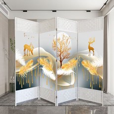 인테리어 병풍 파티션 풍수 산수화 동양풍 접이식 가림막, 1개