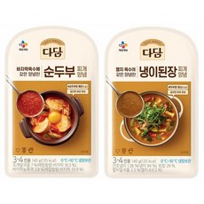 다담 바지락 순두부찌개 양념 140g x 5개 + 다담 냉이된장찌개 양념 140g x 5개, 1