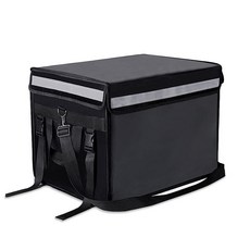 TooCust 레드 음식 배달용 단열 백 41.9 x 29 x 30cm(16.5 x 11.4 x 11.8인치) 상업용 단열 음식 배달 가방 칸막이 포함 방수 및 접이식 케이, 블랙, 32L-9 Gal, 1개