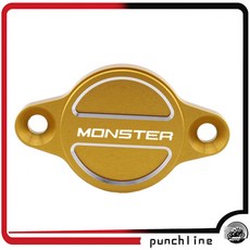 Fit Super Sport 950 950S For Monster 1100 1200 1200S 696 821 Dark 937 Puls 엔진 오일 필터 캡 장식 커버 보호용, 골드 로고 몬스터, 1개