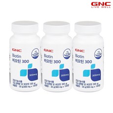 [GNC] 비오틴 300 (100정) 100일분*3병, 단품