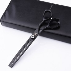 애견미용가위 커브숱가위 헤어 역커브 커브 요술 숱 헤어 커팅, 숱 블랙