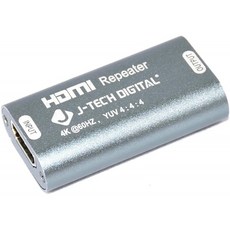J-Tech 디지털 HDMI 2.0 리피터 커넥터 익스텐더 커플러 익스텐더 신호 부스터 지원 1080P 4Kx2K @ 60HZ HDCP2.2 / 1.4 EDID, 단일옵션