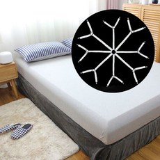 모두리빙 [모두리빙]침대커버_매트리스_온수매트_전기매트 이중집게 고정클립set, 6방향 침대방수커버 밀림방지고정밴드 화이트