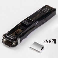 사무용 클립퍼 디스펜서, 블랙, 본품 + 클립58개, 25mm x 115mm 블랙, 본품 + 클립58개, 25mm x 115mm