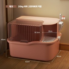 밀폐형 고양이 화장실 배변통 하우스화 탈취 하우스형 배설물, B. 복숭아, 1개