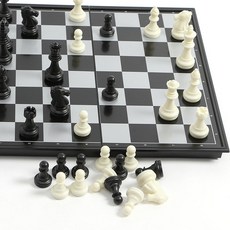 접이식 자석 체스 블랙화이트 CHESS 체스수업 대형체스 체스공부 올림픽체스 온라인체스 원목체스 보드게임SET 보드게임 고급체스