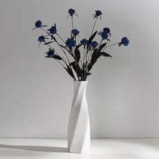 세라믹 각진꽃병 팜파스화병 / 리빙데코 JSH-2701, 단품