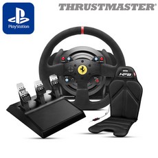 트러스트마스터 T300 페라리 Integral 레이싱휠 HF8 HAPTIC 진동 게이밍 패드 패키지(PS5 PS4 PC용), 1개
