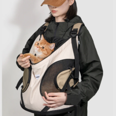 강아지 앞가방 산책 이동 가방, 1개