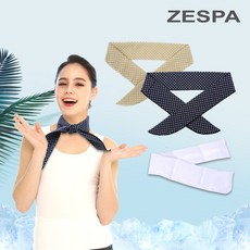 제스파메디컬 [제스파] 언제든 사용 가능한 시원하 쿨 ~ 얼음 머플러 ZP300, (블루) 도트 쿨 머플러 -ZP300DS-