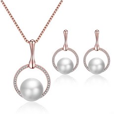 크리스탈목걸이귀걸이세트