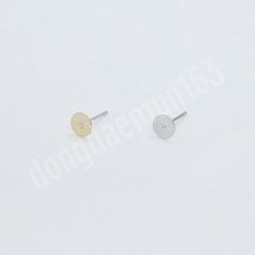 [동대문153] 6mm 원판 귀걸이침(골드 실버)