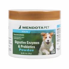 Mendota Pet 7488241190 소화 효소 및 프로바이오틱스(분말) - 강아지 프로바이오틱스 - 강아지프로바이오틱스